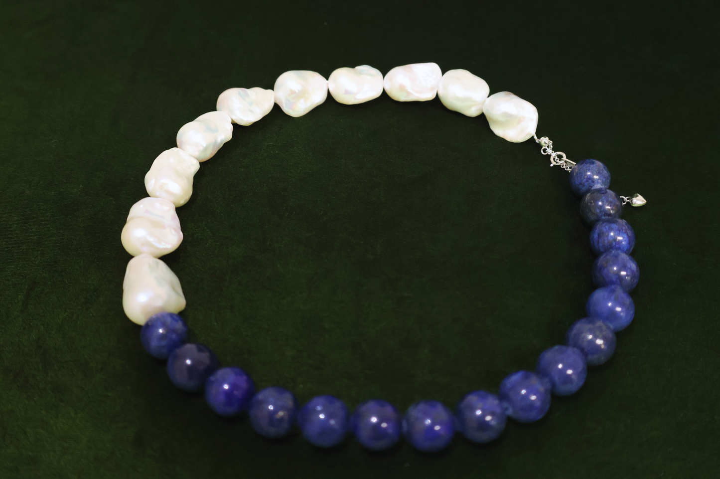 Lapis Sovereign – Large Baroque Pearl & Lapis Lazuli Statement Necklace