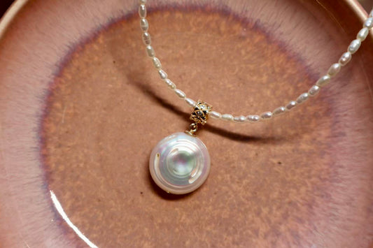 Roman Holiday – Coin Baroque Pearl Chain Necklace