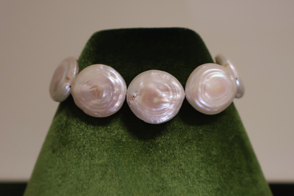 Roman Holiday – Coin Baroque Pearl 18K Gold-Plated Sterling Silver Bracelet