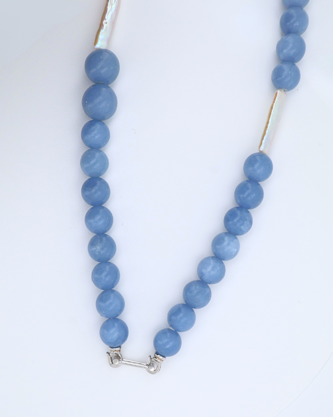 Aqua Form – Aquamarine Rectangular Baroque Necklace