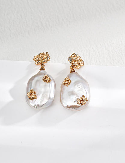 Life Tree Baroque Pearl Drop Earrings | BARØ.notjustpearl