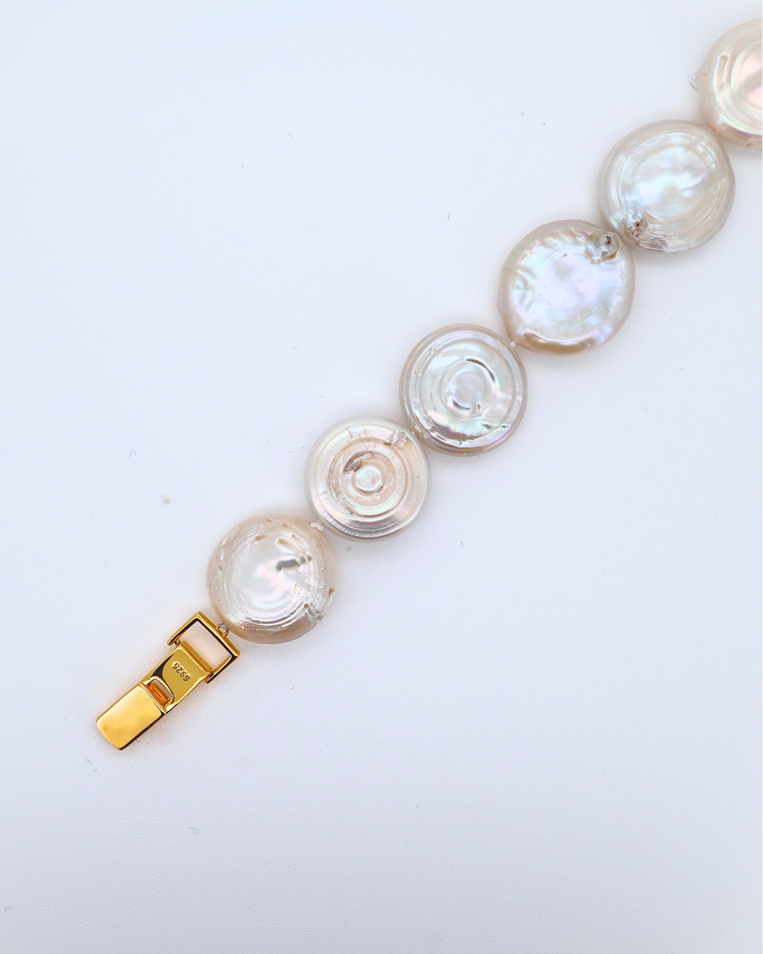 Roman Holiday – Coin Baroque Pearl 18K Gold-Plated Sterling Silver Bracelet