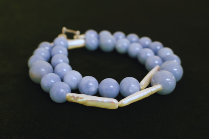 Aqua Form – Aquamarine Rectangular Baroque Necklace