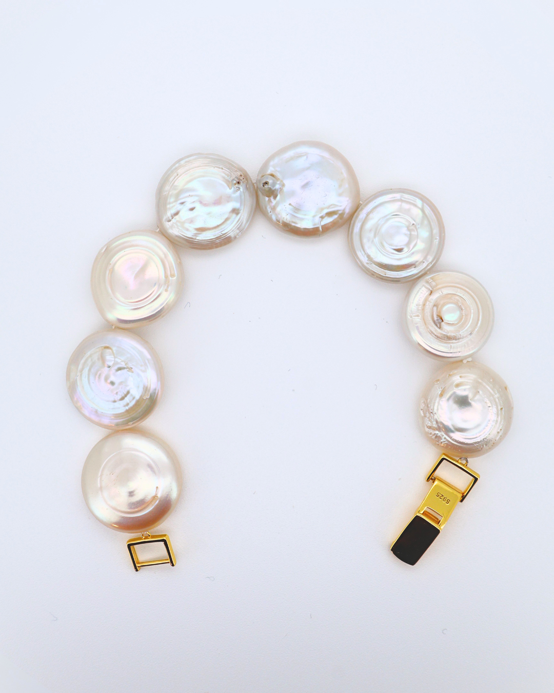Roman Holiday – Coin Baroque Pearl 18K Gold-Plated Sterling Silver Bracelet