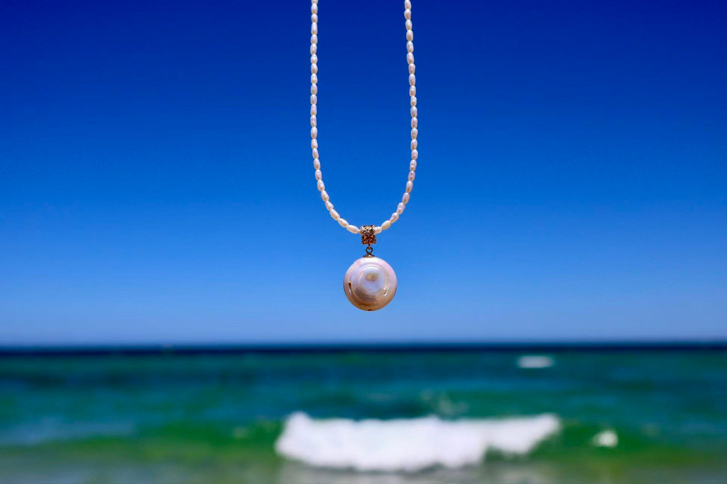 Roman Holiday – Coin Baroque Pearl Chain Necklace