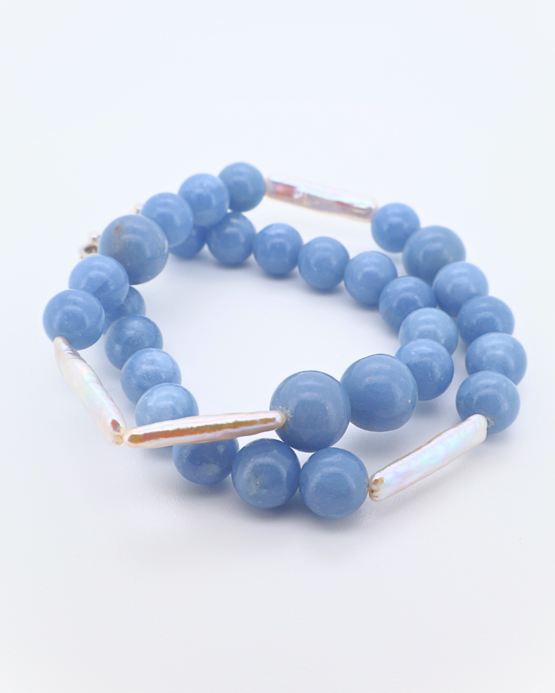Aqua Form – Aquamarine Rectangular Baroque Necklace