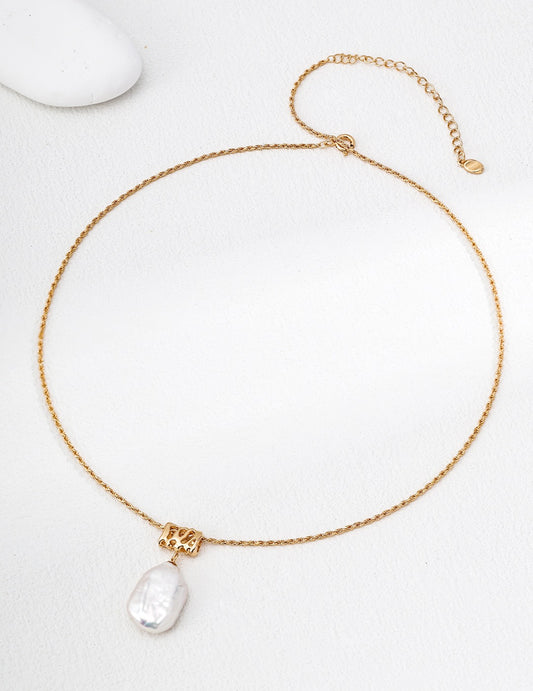 Sculpted Baroque Pearl Necklace | BARØ