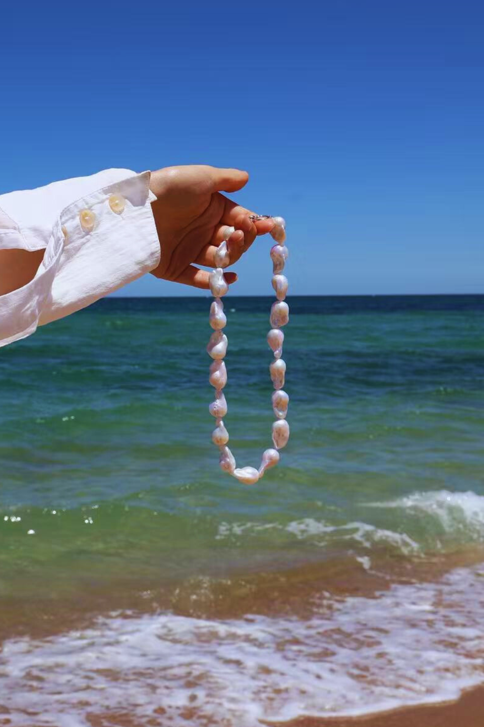 The One – Heavy Baroque Pearl Statement Necklace