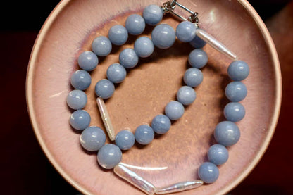 Aqua Form – Aquamarine Rectangular Baroque Necklace